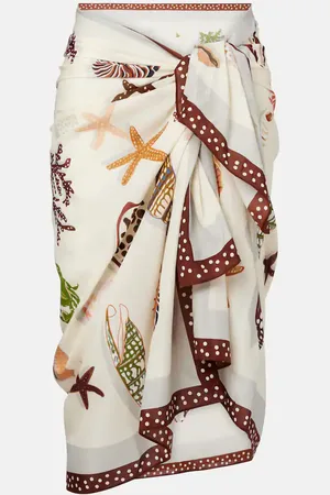 ERES Latte cotton and silk beach cover-up