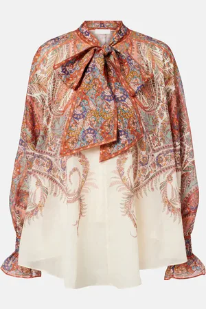 ZIMMERMANN Rhiannon bow-detail paisley blouse