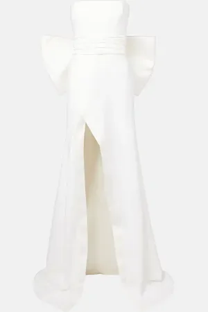 Ilkyaz Ozel Bridal Nefertiti bow-detail satin gown