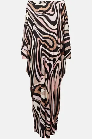 Puccini Marmo printed off-shoulder beach cover-up