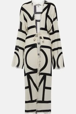 Totême Monogram cotton wrap dress