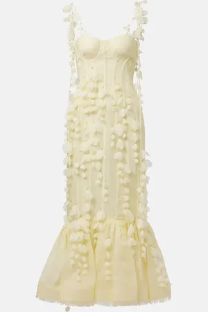ZIMMERMANN Dawning linen and silk midi dress