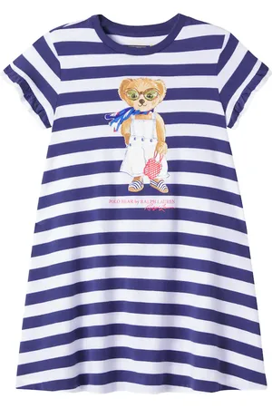 Ralph Lauren Polo Bear striped cotton dress