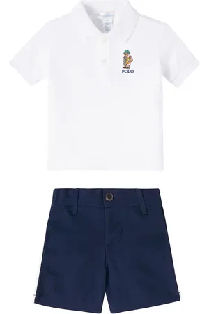 Ralph Lauren Baby Polo Bear cotton polo shirt and shorts set