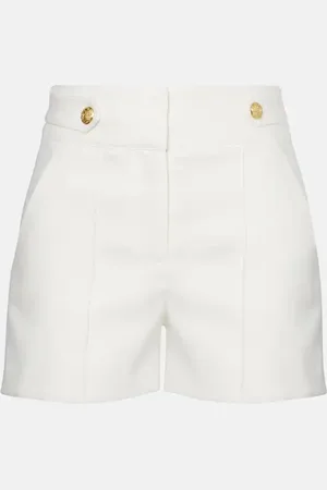 VERONICA BEARD Runo high-rise linen-blend shorts