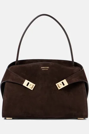 Salvatore Ferragamo Hug Medium suede shoulder bag