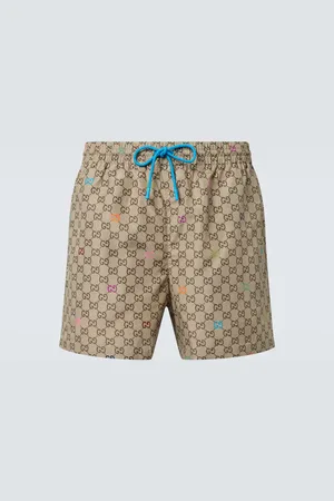 Gucci GG printed poplin swim trunks