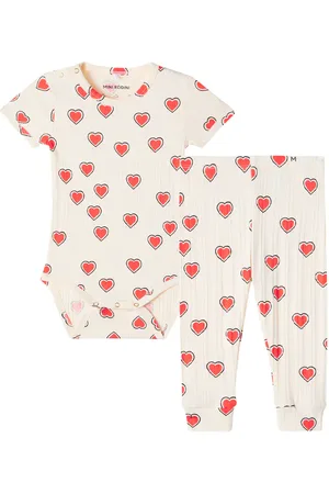 Mini Rodini Baby printed bodysuit and pants set