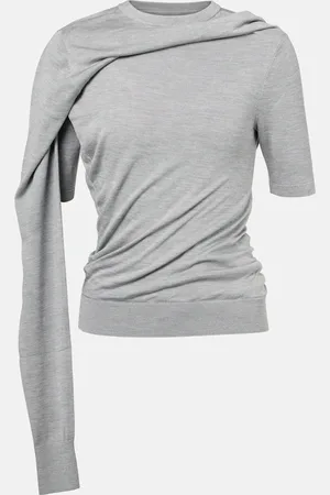 Acne Studios Draped silk jersey top