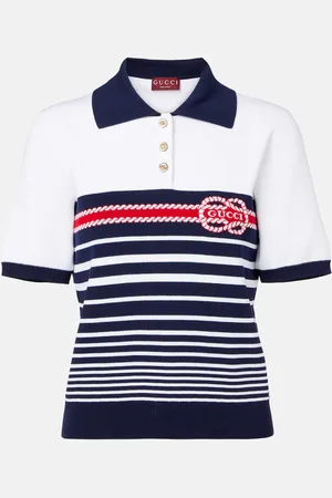 Gucci Intarsia cotton polo shirt