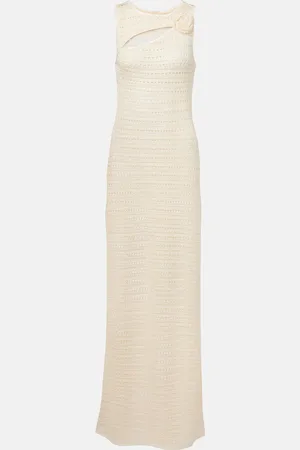 SAME Floral-appliquÃ© crochet maxi dress