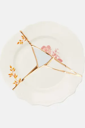 SELETTI Kintsugi dessert plate by Marcantonio Raimondi Malerba