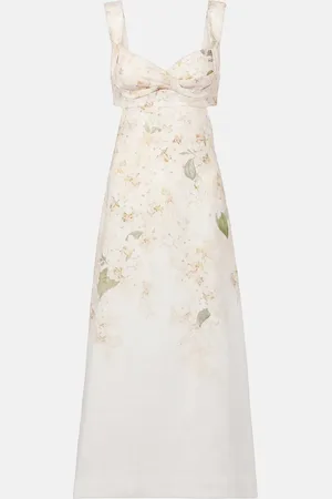 ZIMMERMANN Balance floral linen midi dress