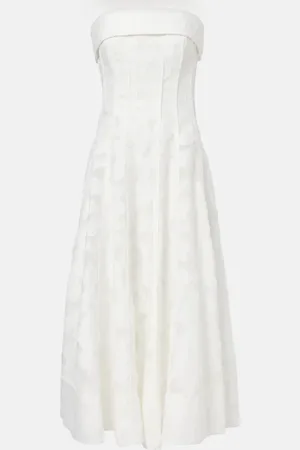 Simkhai Imogen jacquard bustier dress