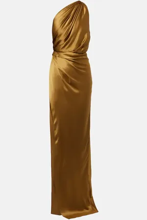 The Sei Draped silk satin gown