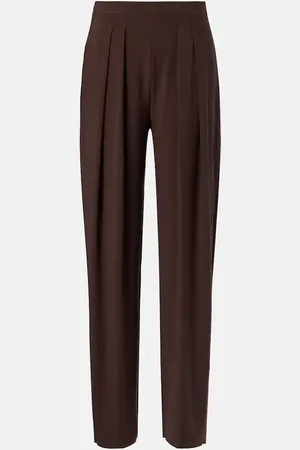 Norma Kamali High-rise jersey wide-leg pants