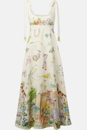 ALÉMAIS AlÃ©mais Anouk printed linen midi dress