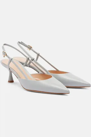 Gianvito Rossi Ascent 55 leather slingback pumps