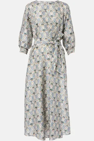 Loro Piana Mila printed silk midi dress