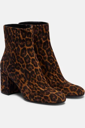 Gianvito Rossi Joelle 70 leopard-print suede ankle boots