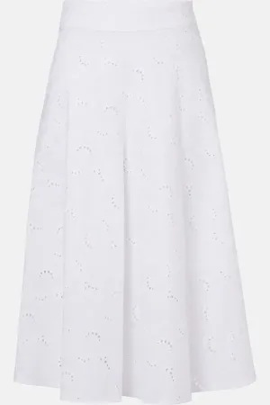 Dorothee Schumacher Summer Blossom broderie anglaise midi skirt