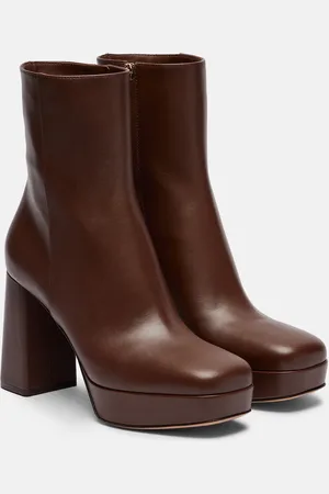 Gianvito Rossi Daisen 95 leather platform ankle boots