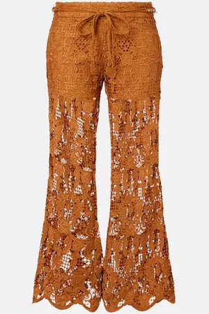ZIMMERMANN Coco scalloped lace flared pants