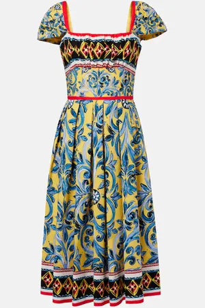 Dolce & Gabbana Pleated printed midi dress