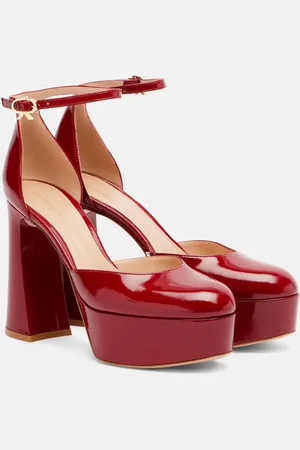 Gianvito Rossi Hilary 100 patent leather platform pumps