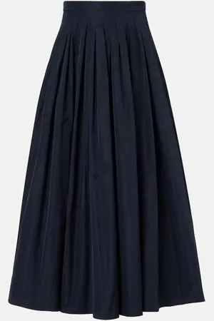 Max Mara Jokey pleated taffeta midi skirt