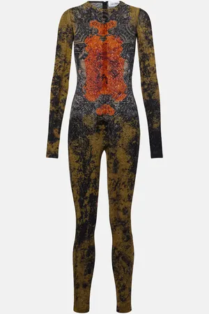 Jean Paul Gaultier MÃ©dallion printed mesh catsuit