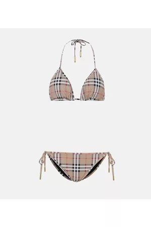 Burberry Vintage Check triangle bikini