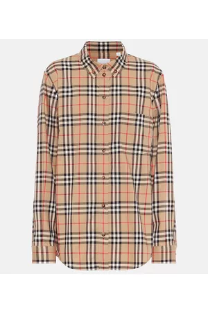 Burberry Naiset Paidat - Vintage Check stretch-cotton shirt