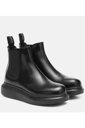 Alexander McQueen Leather Chelsea boots