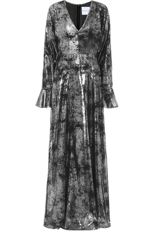 Halpern Printed georgette gown