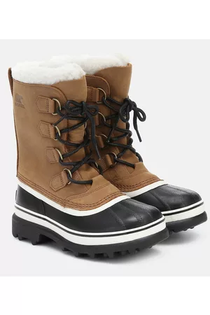 sorel Caribou shearling and nubuck snow boots
