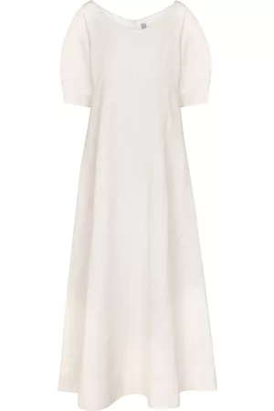 Totême Exclusive to Mytheresa â Linen and cotton-blend midi dress