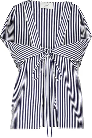 COPERNI Striped cotton poplin top