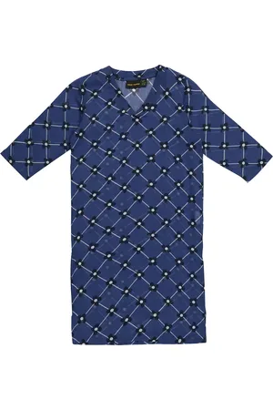 Mini Rodini Flower Check cotton kaftan