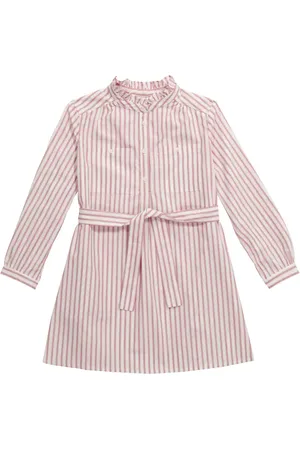 BONPOINT Striped buttoned cotton dress
