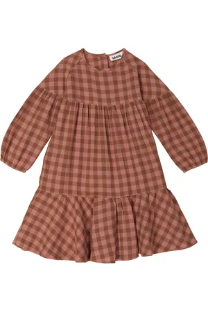 Molo Cecily checked cotton poplin dress