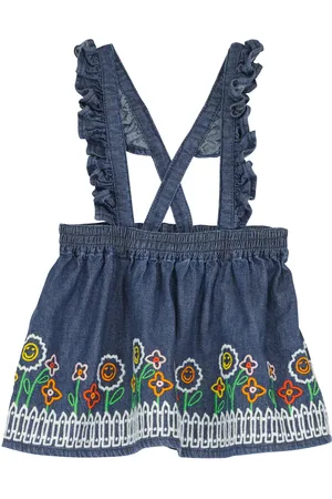 Stella McCartney Embroidered denim skirt