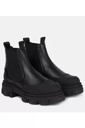 Ganni Botines Chelsea de piel