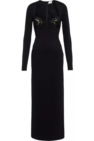 Magda Butrym Vestido midi con ribetes de croché