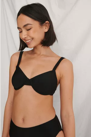 NA-KD Naiset Bikinit - Bikiniyläosa kupeilla, kierrätettyä materiaalia - Black