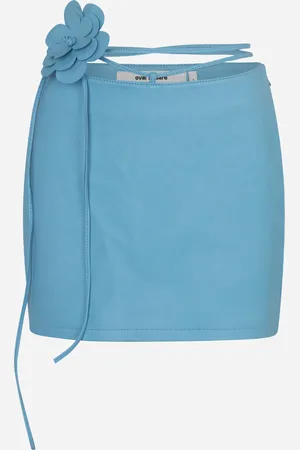 Oval Square | Kicky Leather Skirt | skirt S - Clear Sky