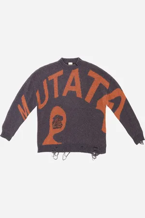 P.A.M | Mutate Distressed Knit | Knitwear | NAKED Copenhagen M - ASH