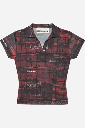 Kernemilk | Soleil Polo T-shirt | t-shirt 3 - /Red Print