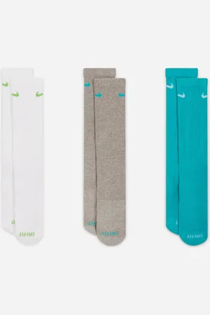 Nike Everyday Plus Cushioned Training Crew Socks (3 pairs) S - -COLOR