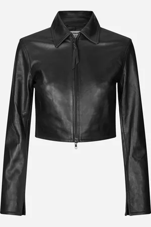 Oval Square | Roadie Leather Zip Blouse | blouses M